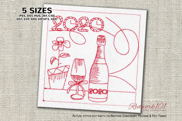 A Designer's Look at the New Year Champagne Bluework Embroidery