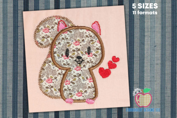 A Designer's Review of the Cute Squirrel with Hearts Embroidery File
