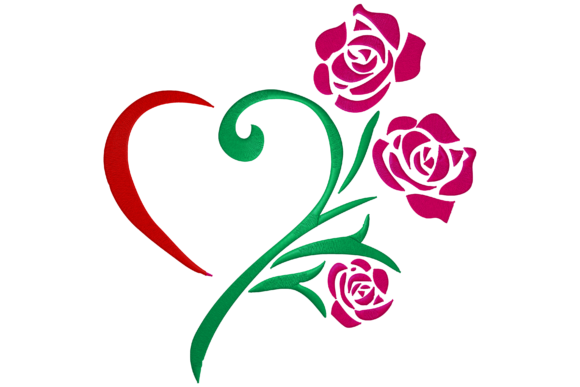 A Professional Review of the Heart Rose Flower Embroidery File