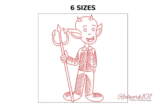 A Professional's Review of the Dressed Up Cute Devil Redwork Design