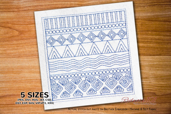 African Design Pattern Lineart Embroidery File Review