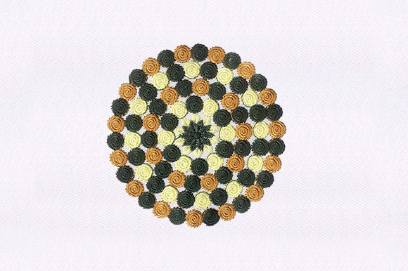 Circle Quilting Design: A Flexible Embroidered Accent