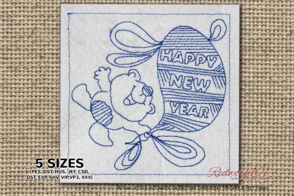 Cute Teddy Holding New Year Balloon: A Designer's Review
