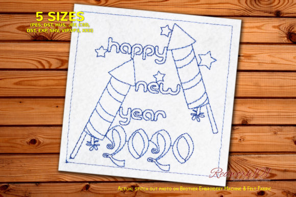Firework Rocket 2020 New Year Embroidery Design Review