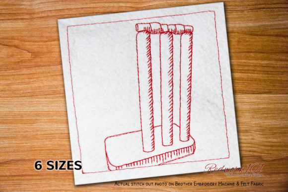 From Cricket Pitch to Craft Booth: Evaluating the Cricket Stumps Embroidery Design