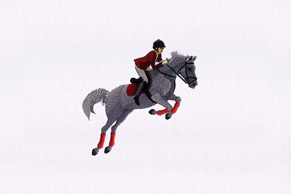Jockey Horse Design: Premium Embroidery for Boutique Hoodies