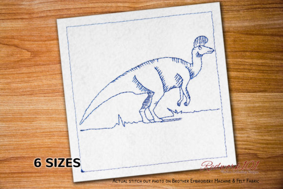 Lambeosaurus Dinosaurs Redwork Embroidery Review