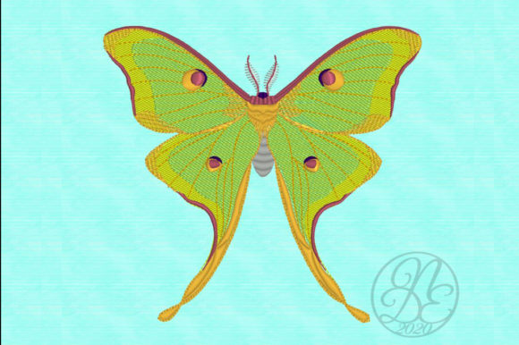 Luna Moth Embroidery: A Designer's Review for Boutique Apparel