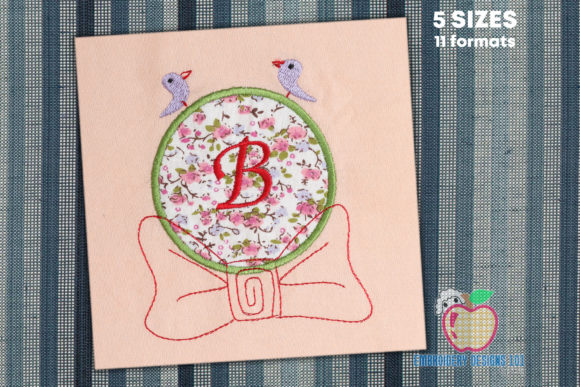 Professional Review of the Applique Frame with Birds and Bow Embroidery Design